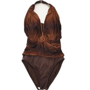 La Blanca Brown One-Piece Swimsuit Size 10